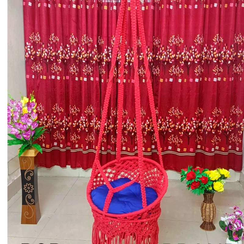 চেয়ার দোলনা লাল কালার বেল্ট সহ 18